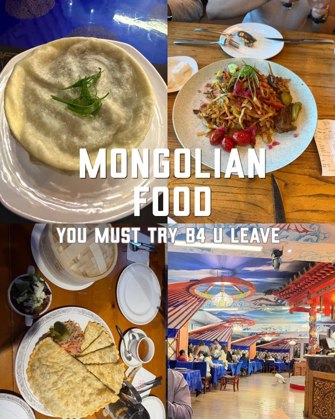 Mongolian food recommedation